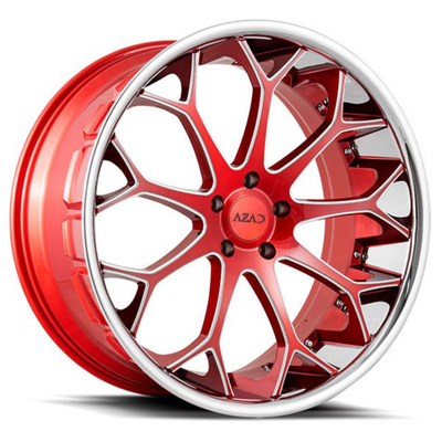 Расположенный ступенями автомобиль кузницы Monoblock 2PC 3PC катит красное конфеты филированный с Chrome