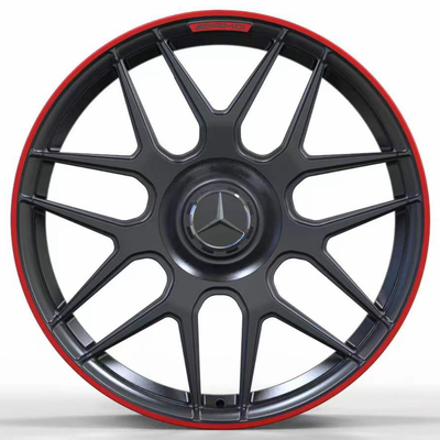19&quot; чернота Matt с красной губой выковало колеса для Benz AMG GT Мерседес