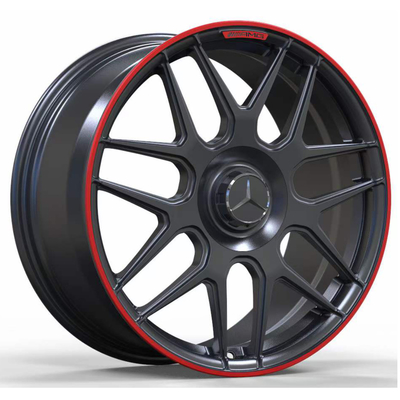 19&quot; чернота Matt с красной губой выковало колеса для Benz AMG GT Мерседес