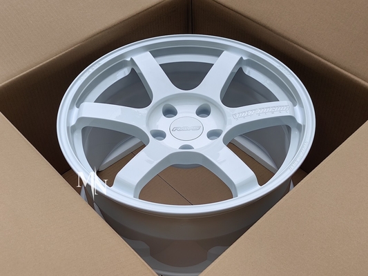 Черточка белое 18X9.5 +38 САГИ гонок TE37 Volk S более +45 5x114.3 5X120