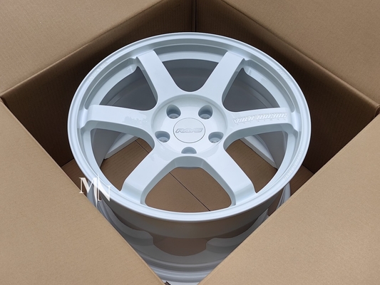 Черточка белое 18X9.5 +38 САГИ гонок TE37 Volk S более +45 5x114.3 5X120